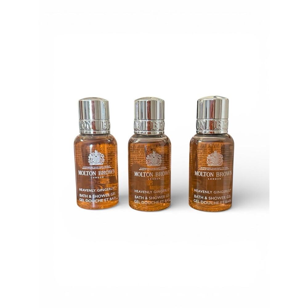 3 pk MOLTON BROWN Heavenly Gingerlily Bath and Shower Gel 1 FL OZ TRAVEL SIZE
